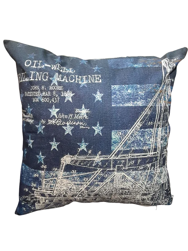 Oil Well Drill Blueprint *Limited Edition* Pillow Cover