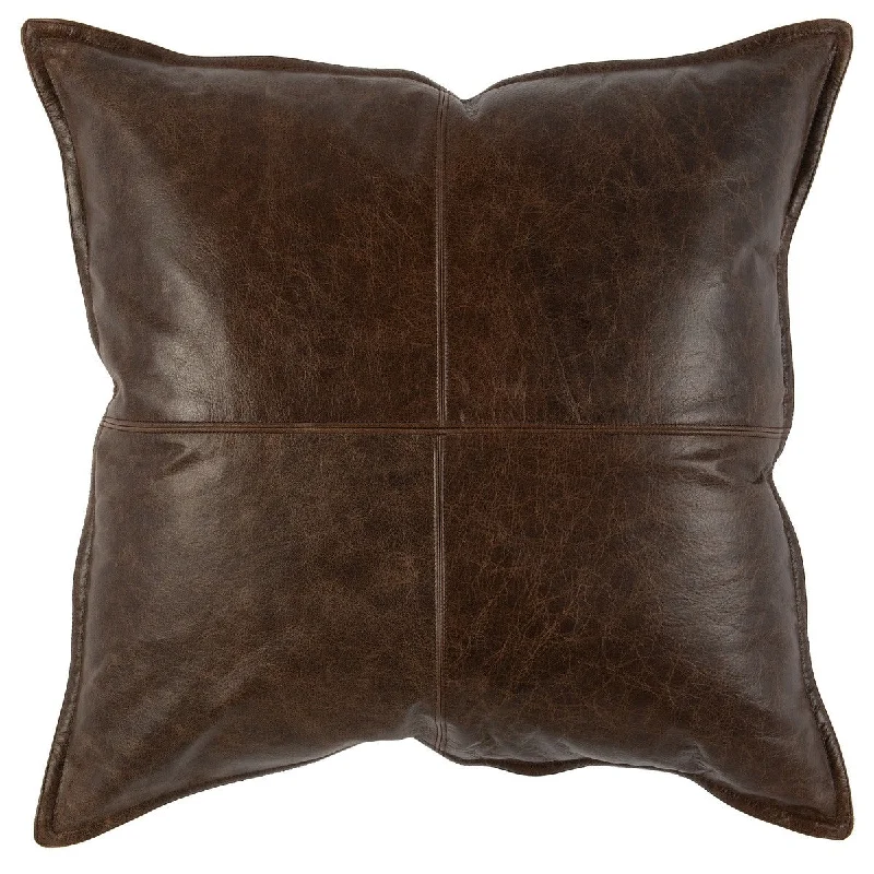 Leather Parsons Cocoa Pillow