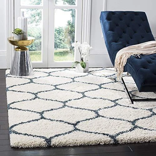 Be Wild Moroccan Ogee Plush Area Rugs Carpet Floor Mat for Home, Bedside, Kitchen, Bed Room, Living Room, Multi-Purpose Thick Shaggy Rug with Anti Skid Carpet (BW02, 5x7 feet)