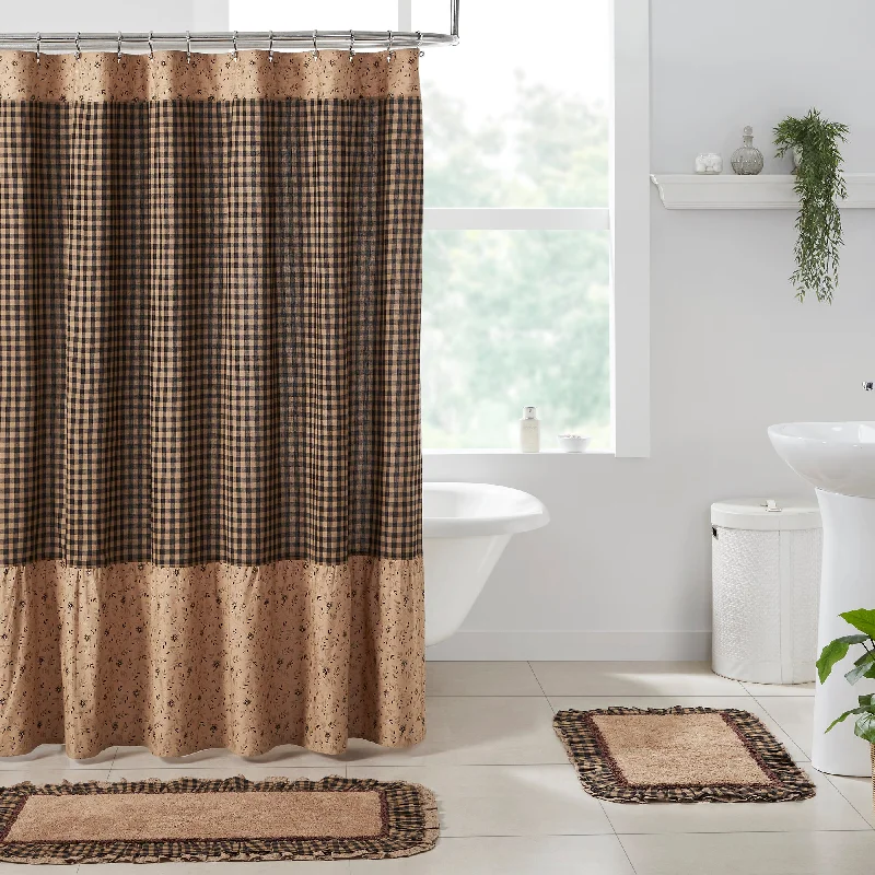 Maisie Ruffled Shower Curtain 72x72 VHC Brands