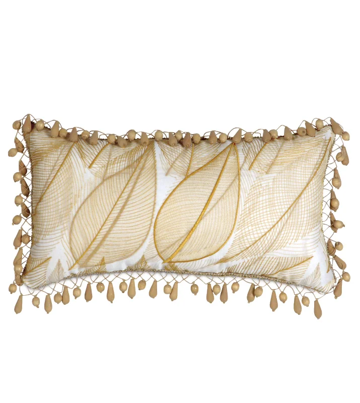 Augustus Gold Coast Silk Lumbar Pillow Cover 11x21