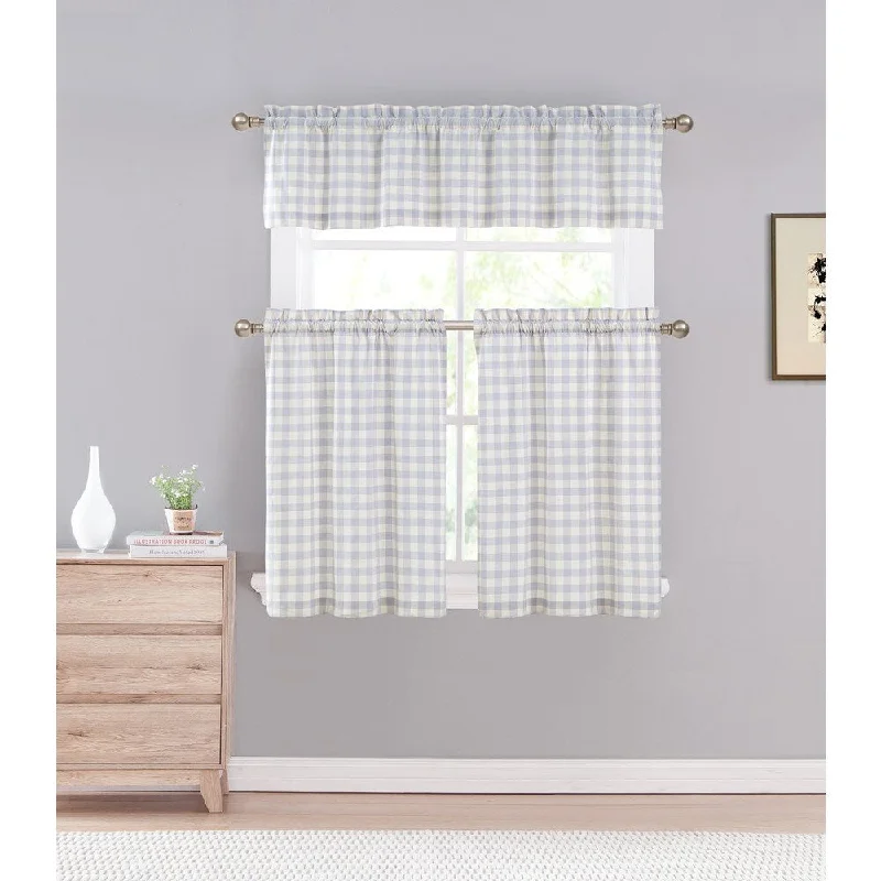 Duck River Kingston 3-Piece Kitchen Curtain Tier