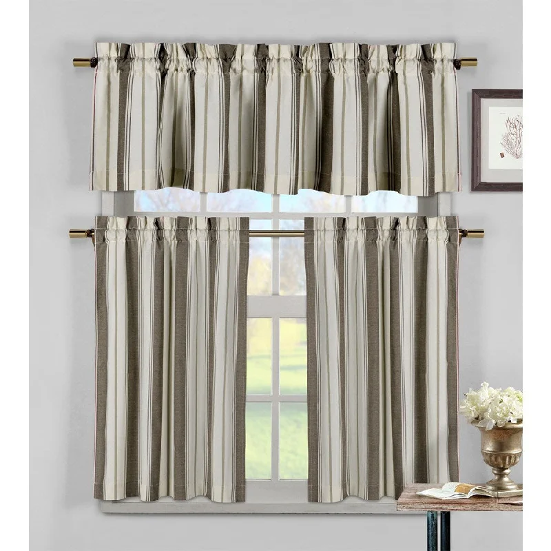 Duck River Brookline 3-Piece Kitchen Curtain Tier