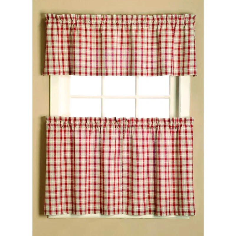 Austin Plaid Rod Pocket 3 Piece Tier Set