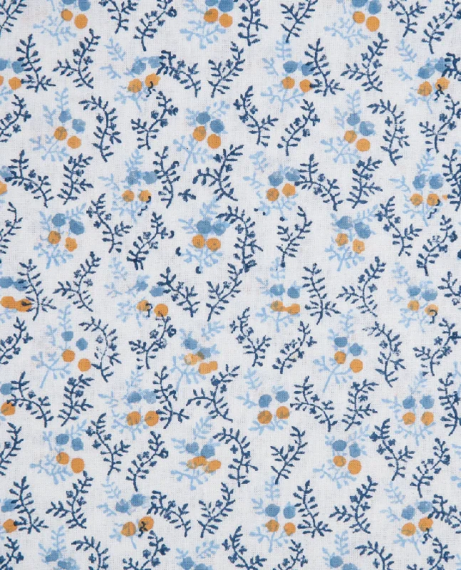 Blue Little Flower Round Tablecloth