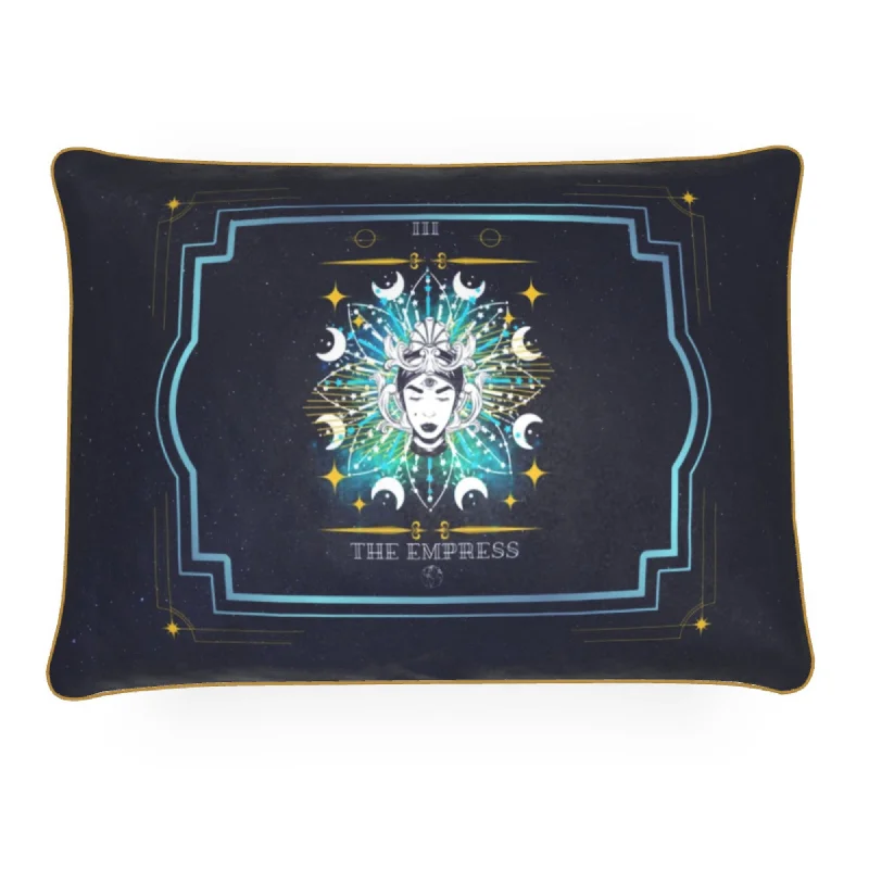 Major Arcana Tarot Card Luxurious Velvet Cushion - The Empress