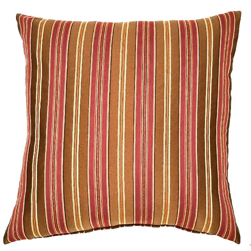 Traditional Red Stripe Throw Pillow Cover 20x20