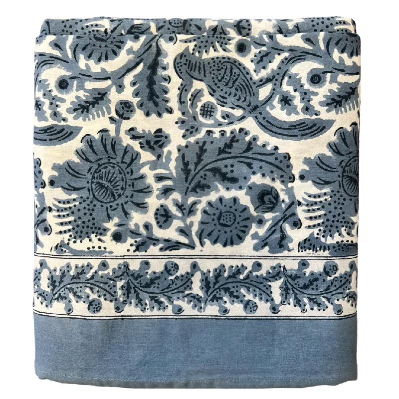 Pheasant Cornflower Blue Tablecloth