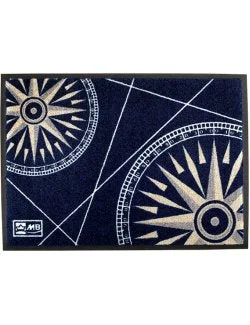 Non-Skid Indoor/Outdoor Windrose Yacht Mat