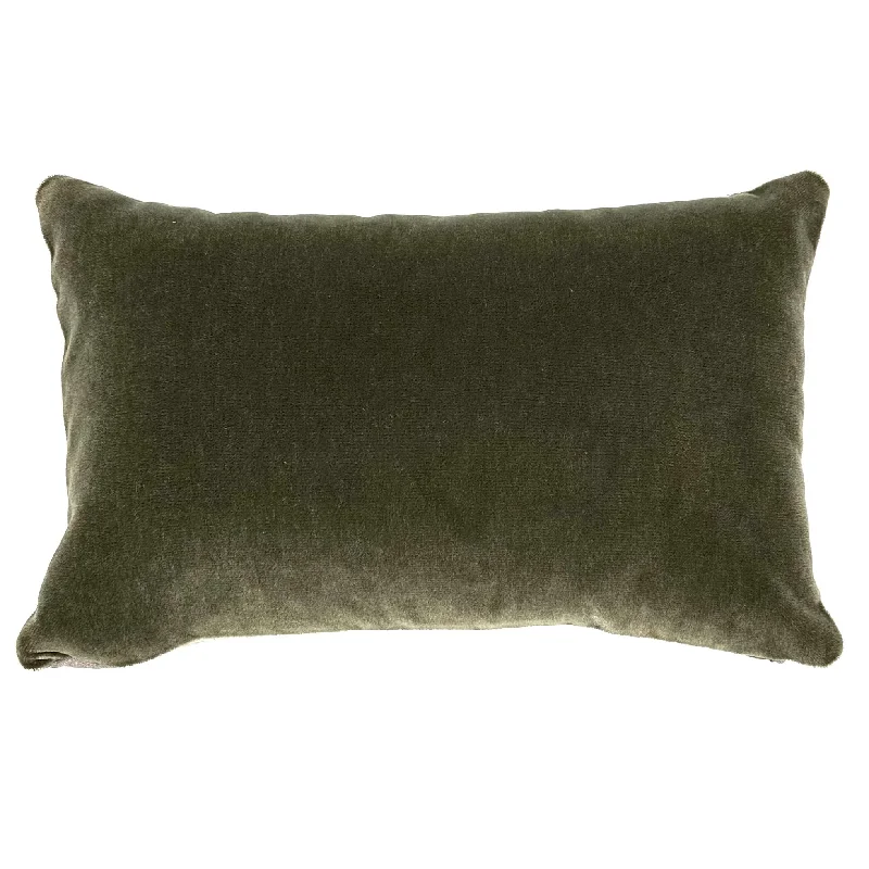 Forest Green Mohair Lumbar Pillow Cover 12x20