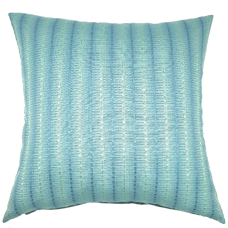 Teal Contemporary Jacquard Throw Pillow Cover 22x22