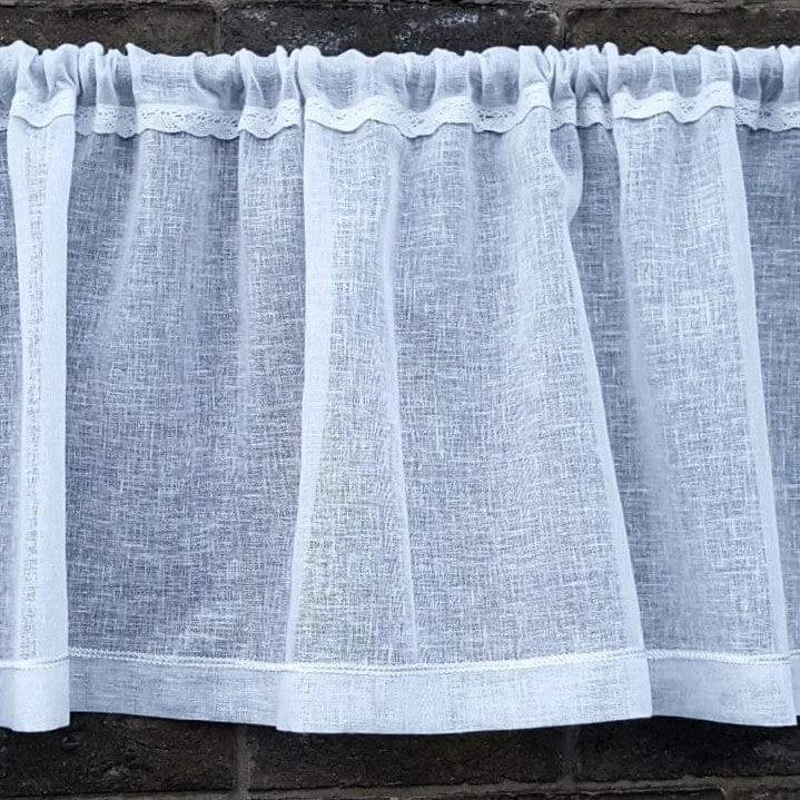 Vulcan Sheer Linen Lace Valance