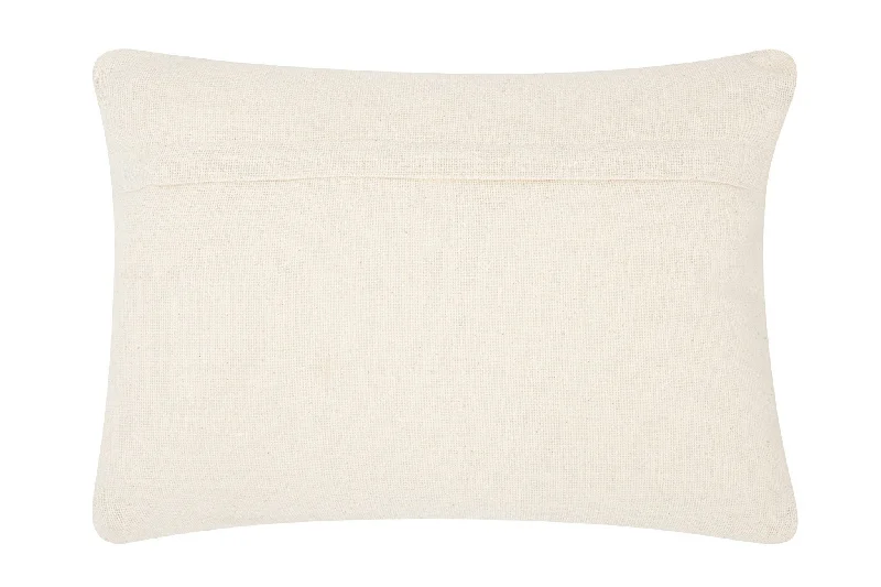 Off White Knotted Detail Lumbar Pillow