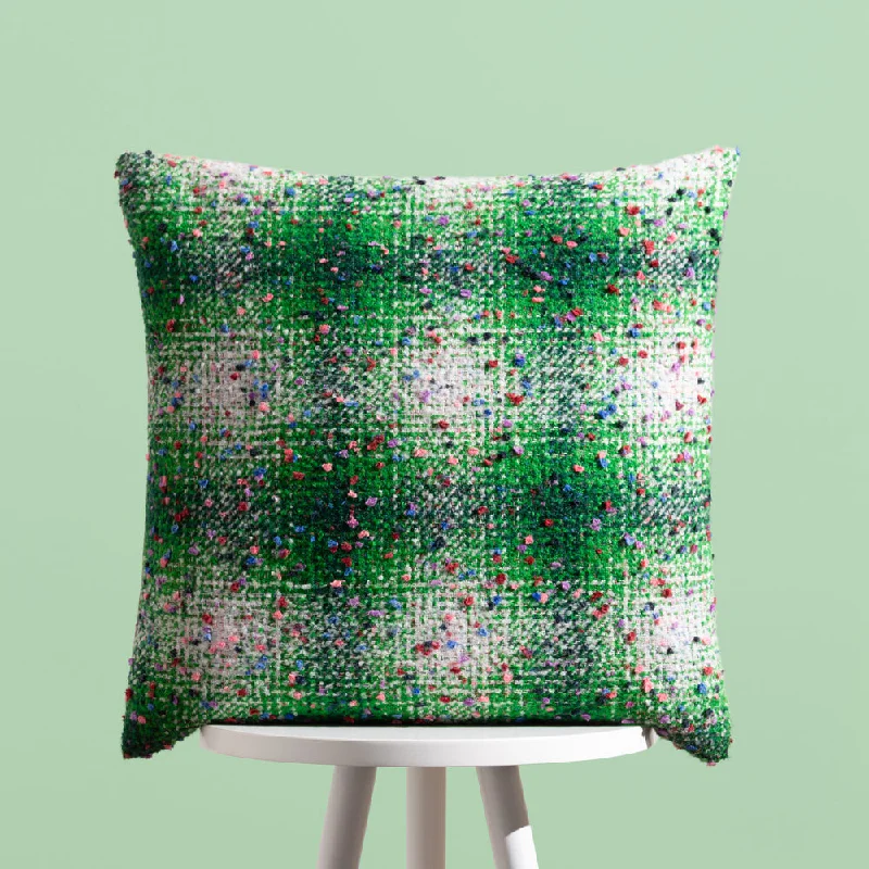 Connie Check Cushion Green/Lilac