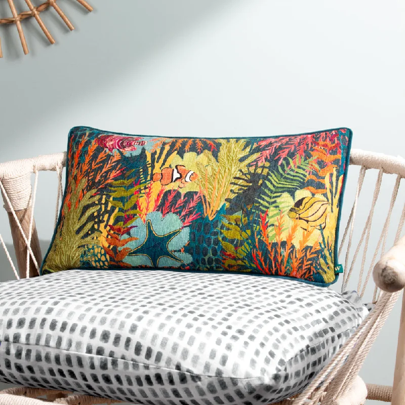 Abyss Coral Bay Rectangular Cushion Multicolour