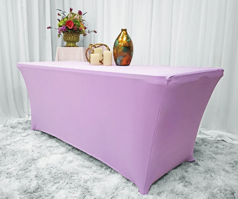 8 Ft Rectangular Spandex (220 GSM) Table Cover - Lavender (1pc)