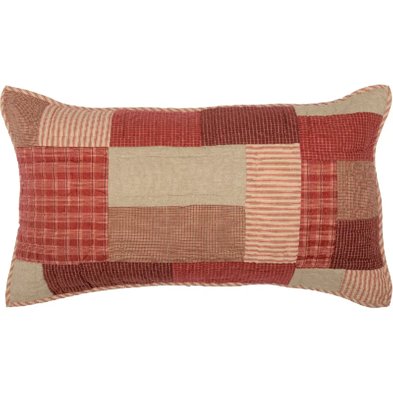 Rory Schoolhouse Red King Sham 21x37