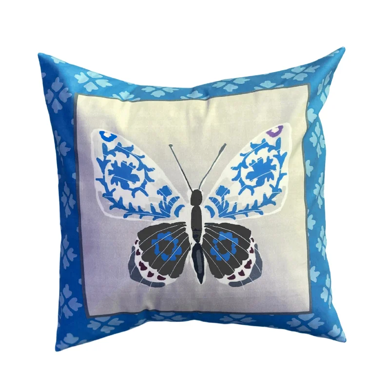 Dana Gibson Suki Butterfly Pillow in Blue