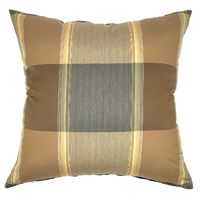 Brown Mountain Resort Plaid Throw Pillow Cover 22x22