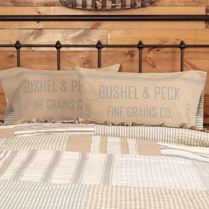 Grace Feed Sack Standard Pillow Case Set of 2 21x30 VHC Brands