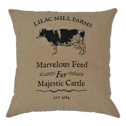 Majestic Cattle Pillow, 16"