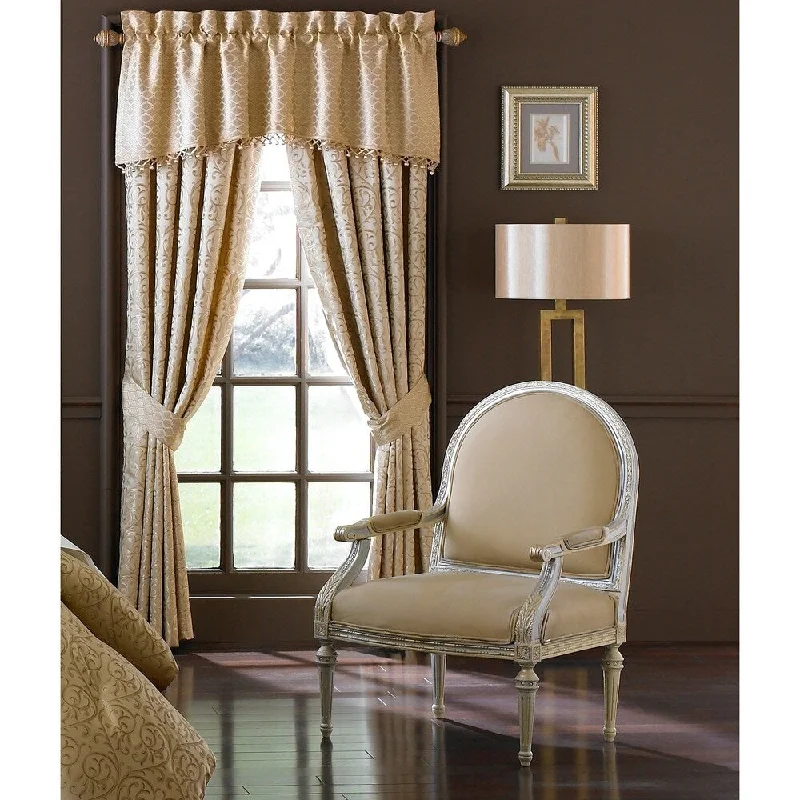 Waterford Anya Pale Gold Curtain Panel Pair - 50"X84"