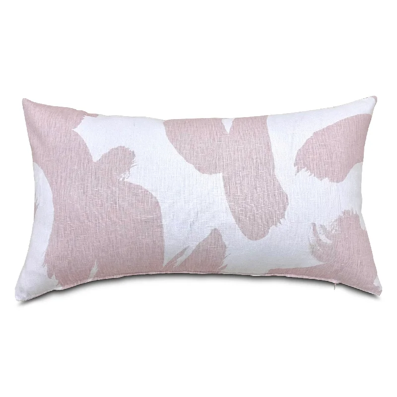 Blush Pink Canvas Lumbar Pillow Cover 15x26