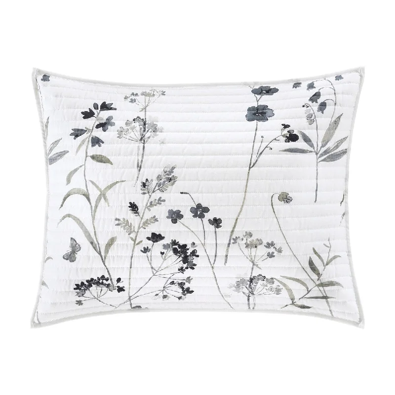 J. Queen New York Bridget Grey Pillow Quilted Sham