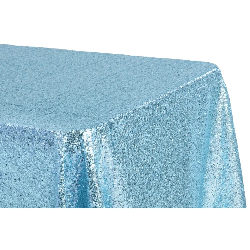 Glitz Sequin 90"x156" Rectangular Tablecloth - Baby Blue