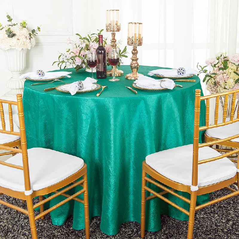 90" Seamless Round Crushed Taffeta Tablecloth - Jade (1pc)