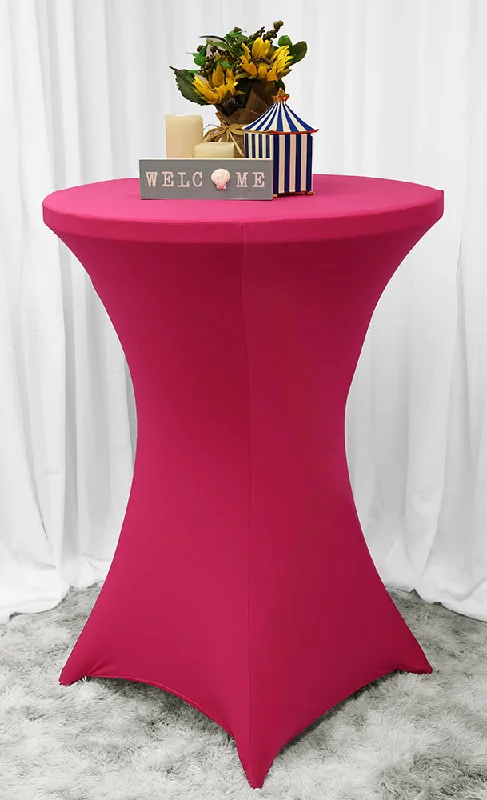 36"x42" Cocktail Spandex Table Cover - Fuchsia (1pc)