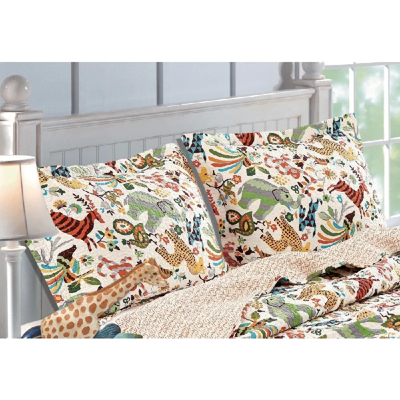 Greenland Home Fashions Safari Park Standard Pillow Shams (Set of Two)