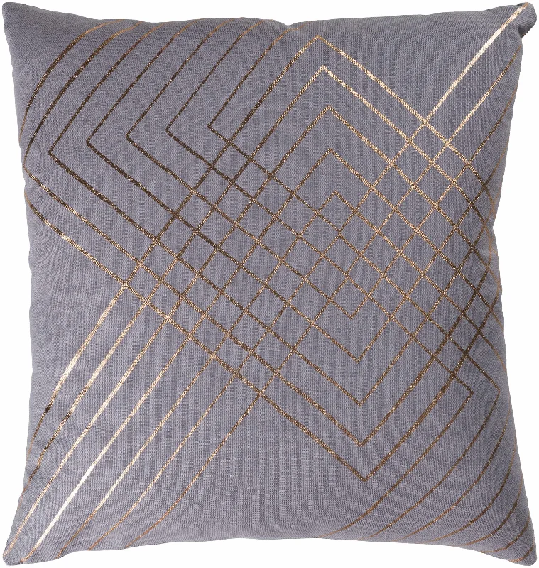 Pledger Geometric Gold Accents Throw Pillow - Clearance