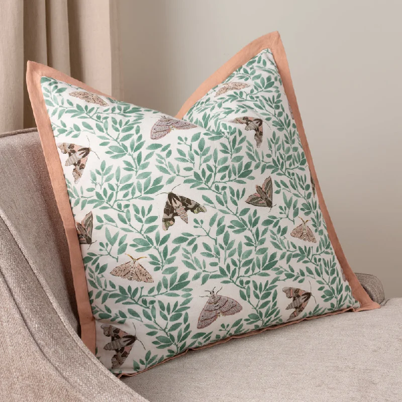 Silk Moth Cushion Pale Pink