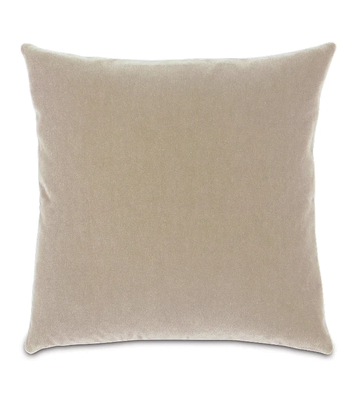 Luxury Mohair Decorative Pillow Cover in Heraldic Ivory