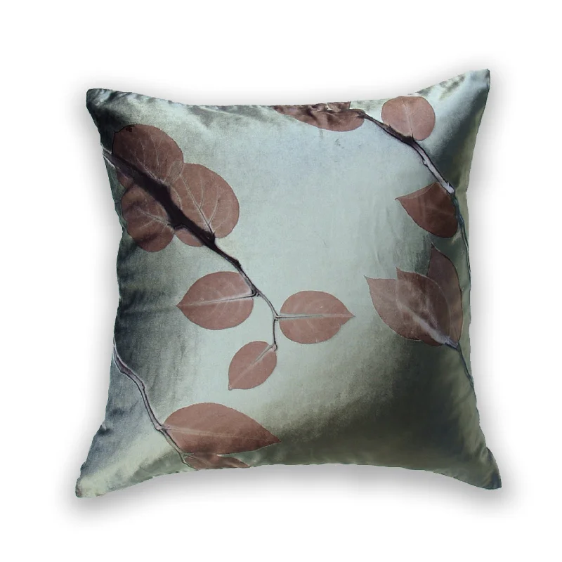 Kohl Lemon Leaf On Cinder Signature Velvet Pillows