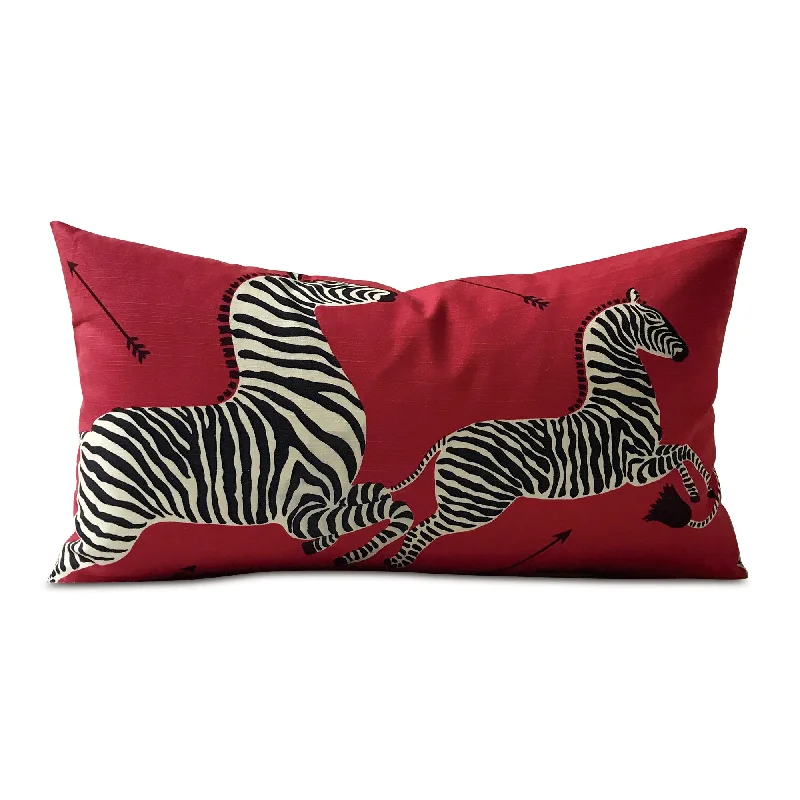 Le Zebre 100% Cotton Lumbar Pillow Cover 15x26