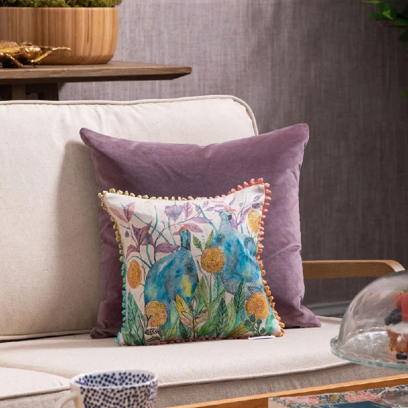 Tilda & Faye Small Printed Feather Cushion Linen