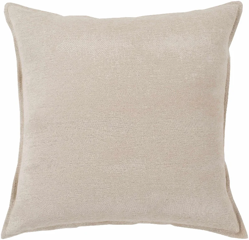 Dunkerton Beige Square Throw Pillow