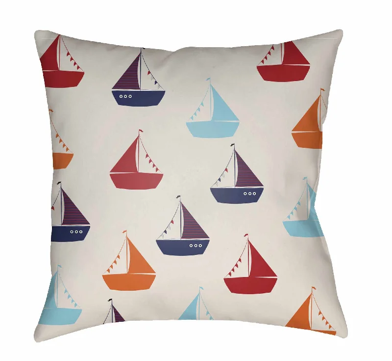 Kids Sailor Decorative Nursery Blue Throw Pillow