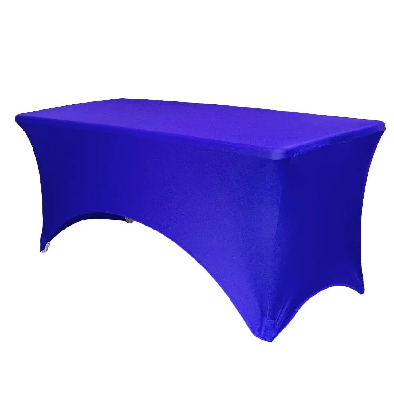 Stretch Spandex 8 ft Rectangular Table Cover Royal Blue