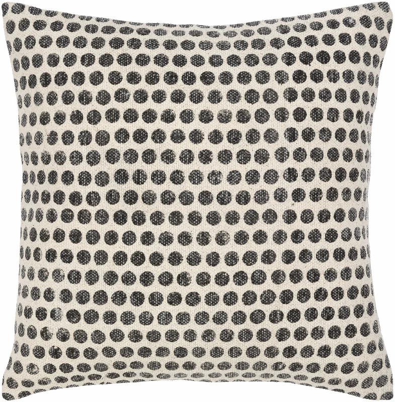 Jubasan Monochrome Dotted Cotton Throw Pillow