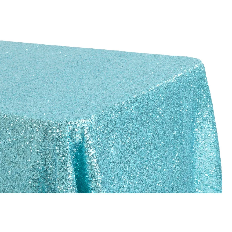 Glitz Sequin 90"x156" Rectangular Tablecloth - Turquoise