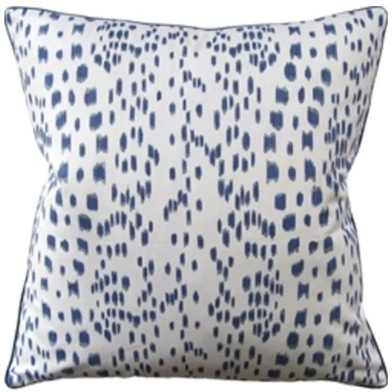 Blue Speckled Square Feather Down Decorative Pillow