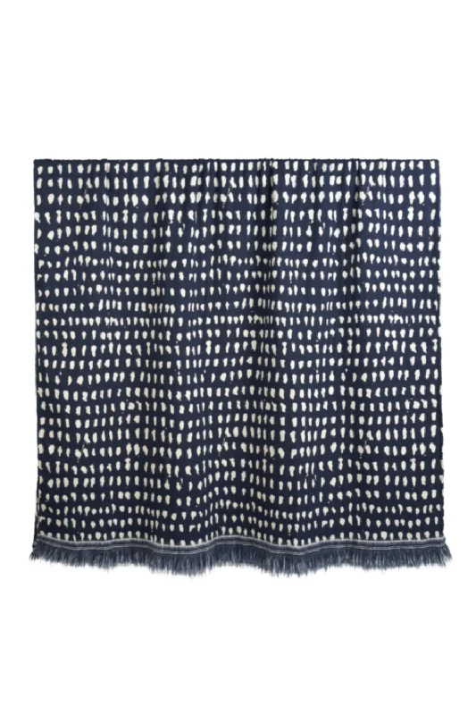 Navy Throw Blanket | Ethnicraft Dots