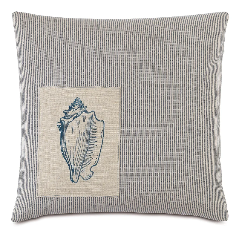 Nautical Seashell Throw Pillow Cover 18x18