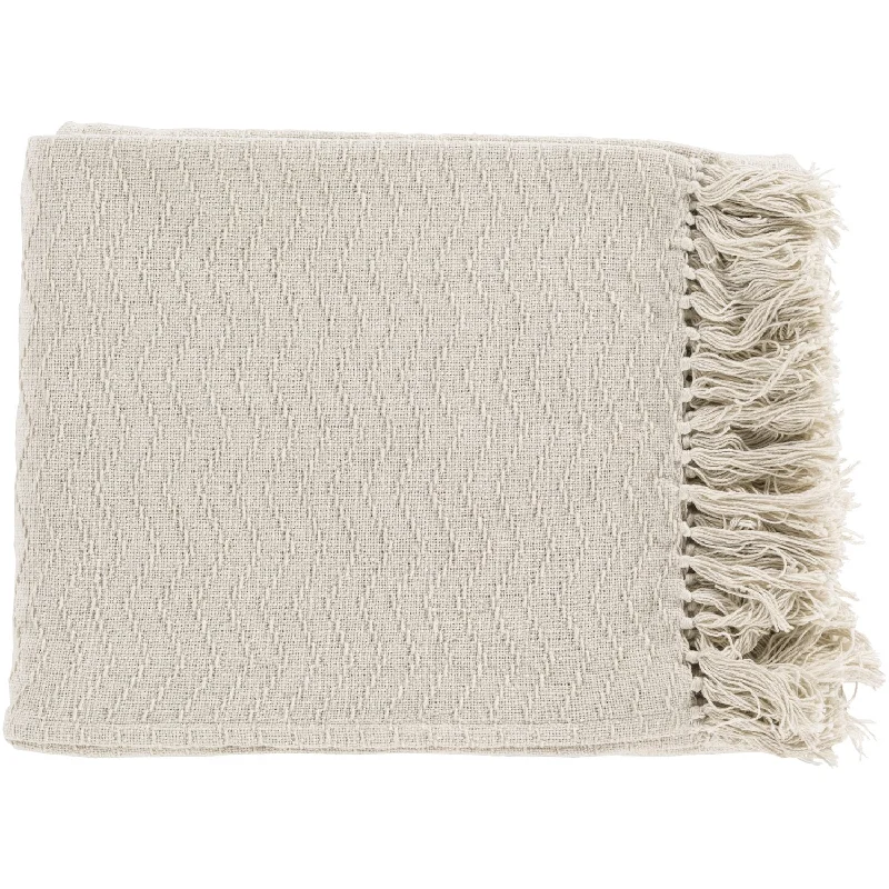 Thelma Throw Blankets in Cream Color