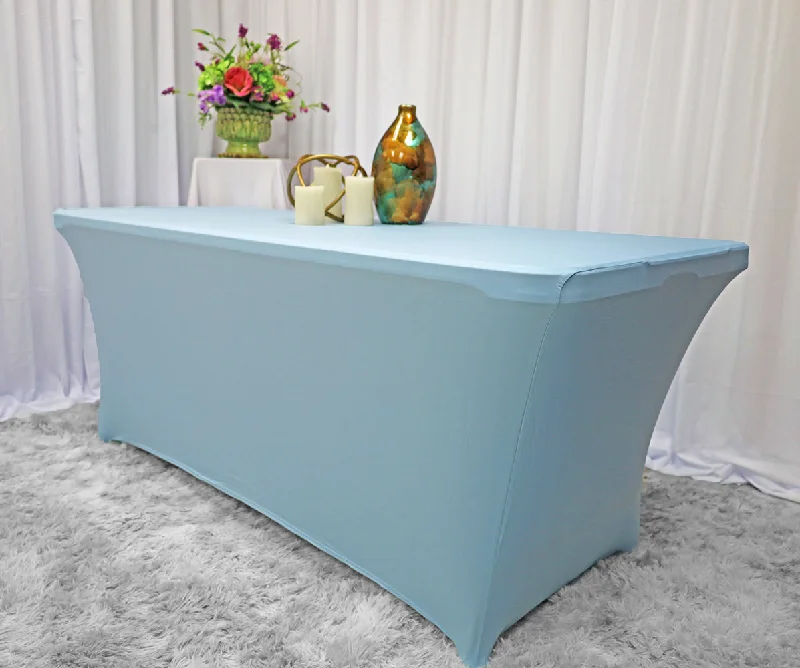 8 Ft Rectangular Spandex (220 GSM) Table Cover - Baby Blue (1pc)