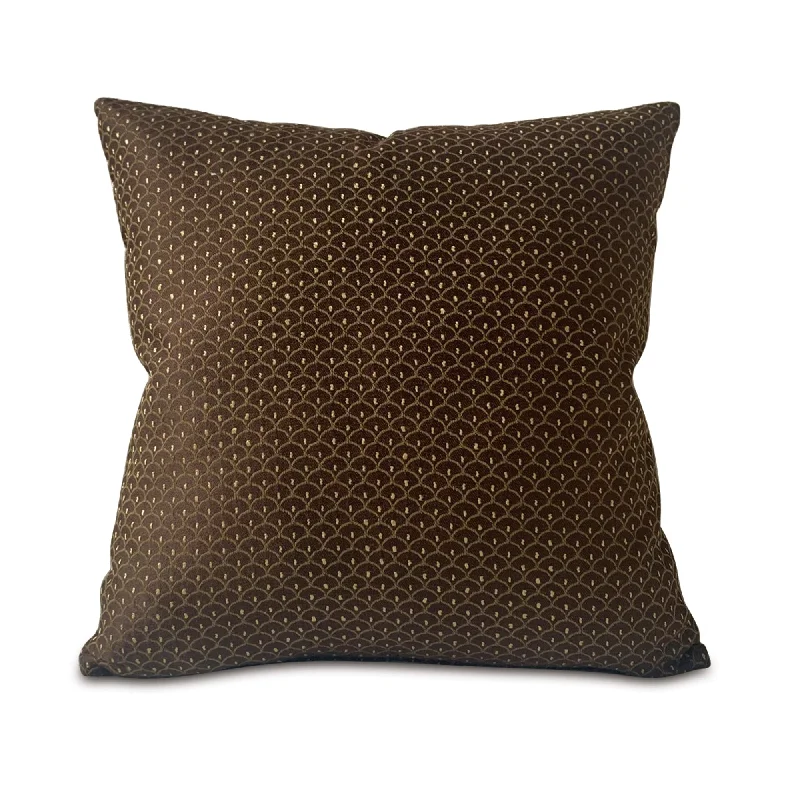 Chocolate Art Deco Throw Pillow Cover 20x20