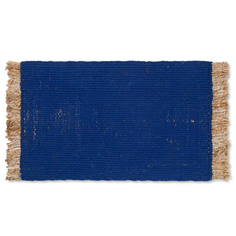 Block Mat, Blue/Natural